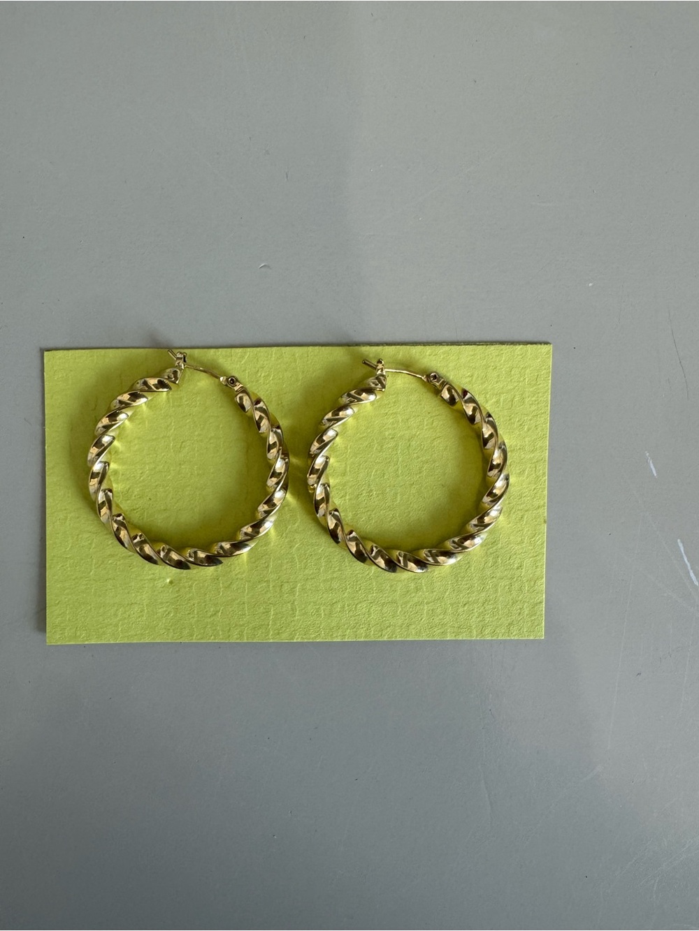 Classic Twisted Hoop Earrings - Gold